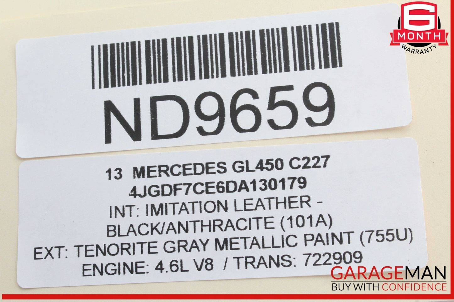 12-16 Mercedes X166 GL450 Rear Right Passenger Side Door Lock Latch Actuator OEM
