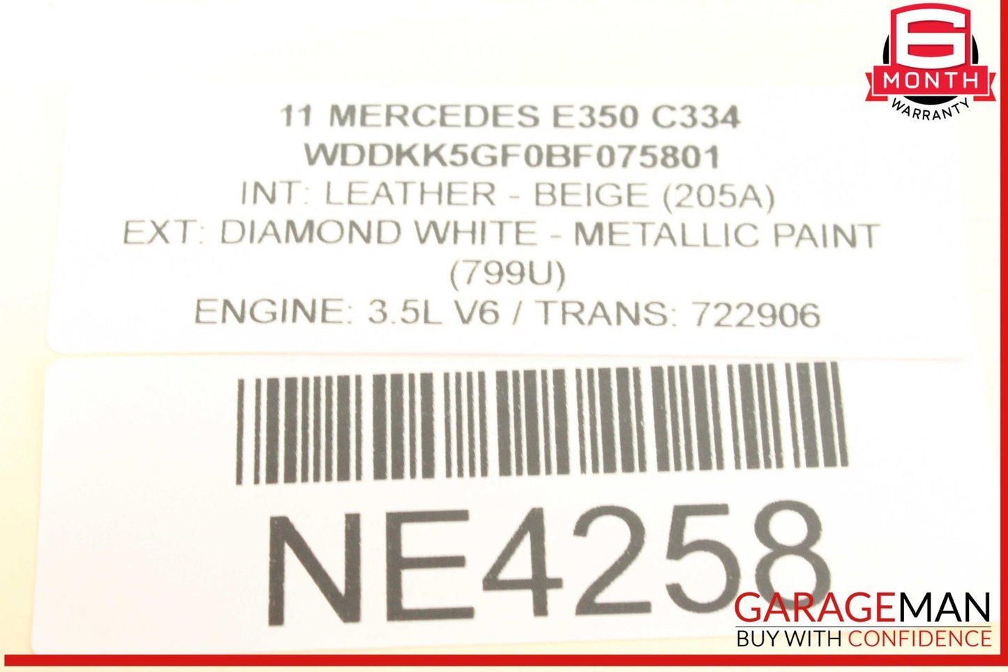 07-18 Mercedes W212 E350 Rear Left or Right Side CV Axle Half Shaft Driveshaft