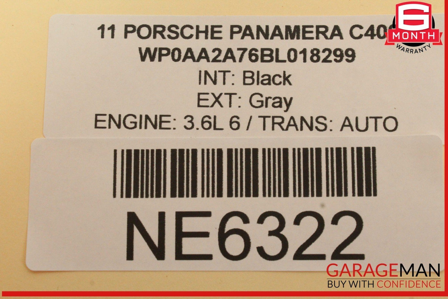 10-16 Porsche Panamera 970 Rear Left or Right Side Seat Belt Seatbelt Black OEM