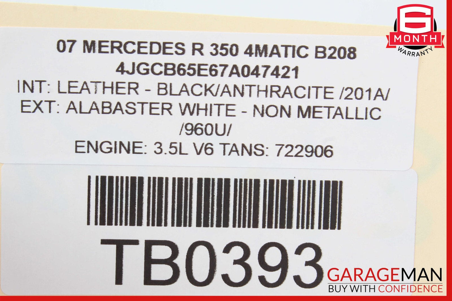 06-10 Mercedes W251 R350 Front Right Side Headlight Support Bracket OEM