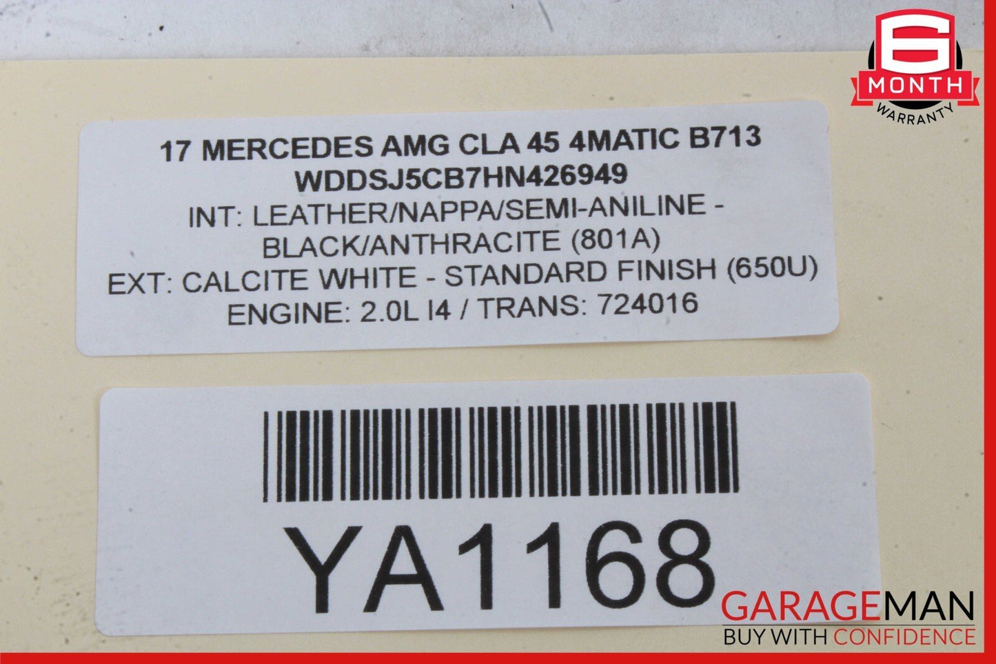 14-18 Mercedes W117 CLA200 CLA45 Front Left Door Window Regulator Motor Unit
