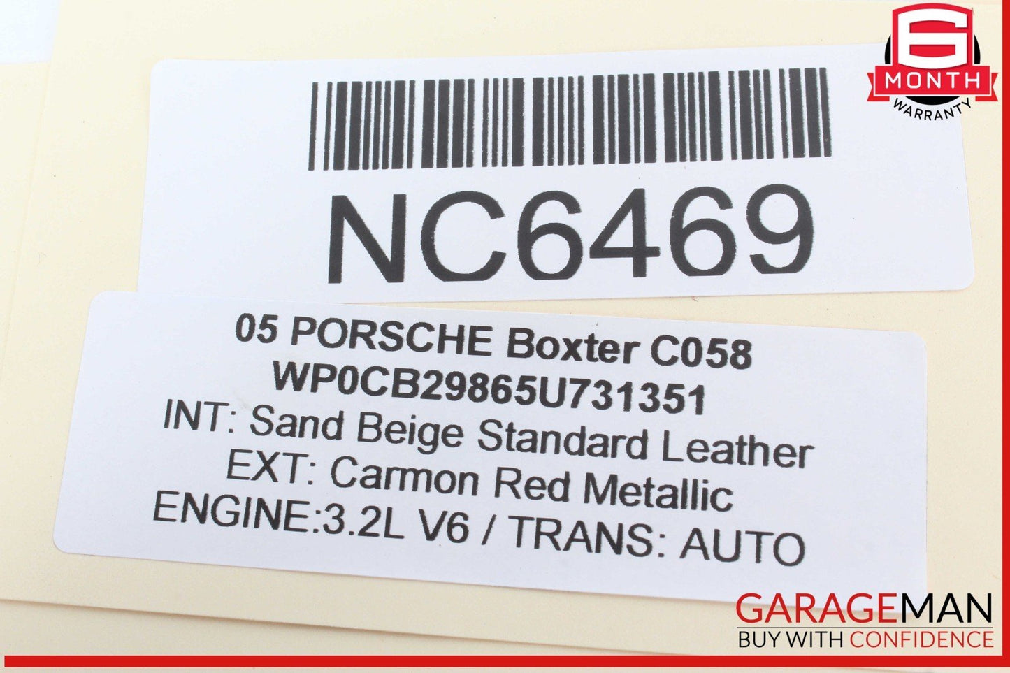 05-12 Porsche Boxster 987 Rear Right / Left Lower Suspension Control Arm OEM