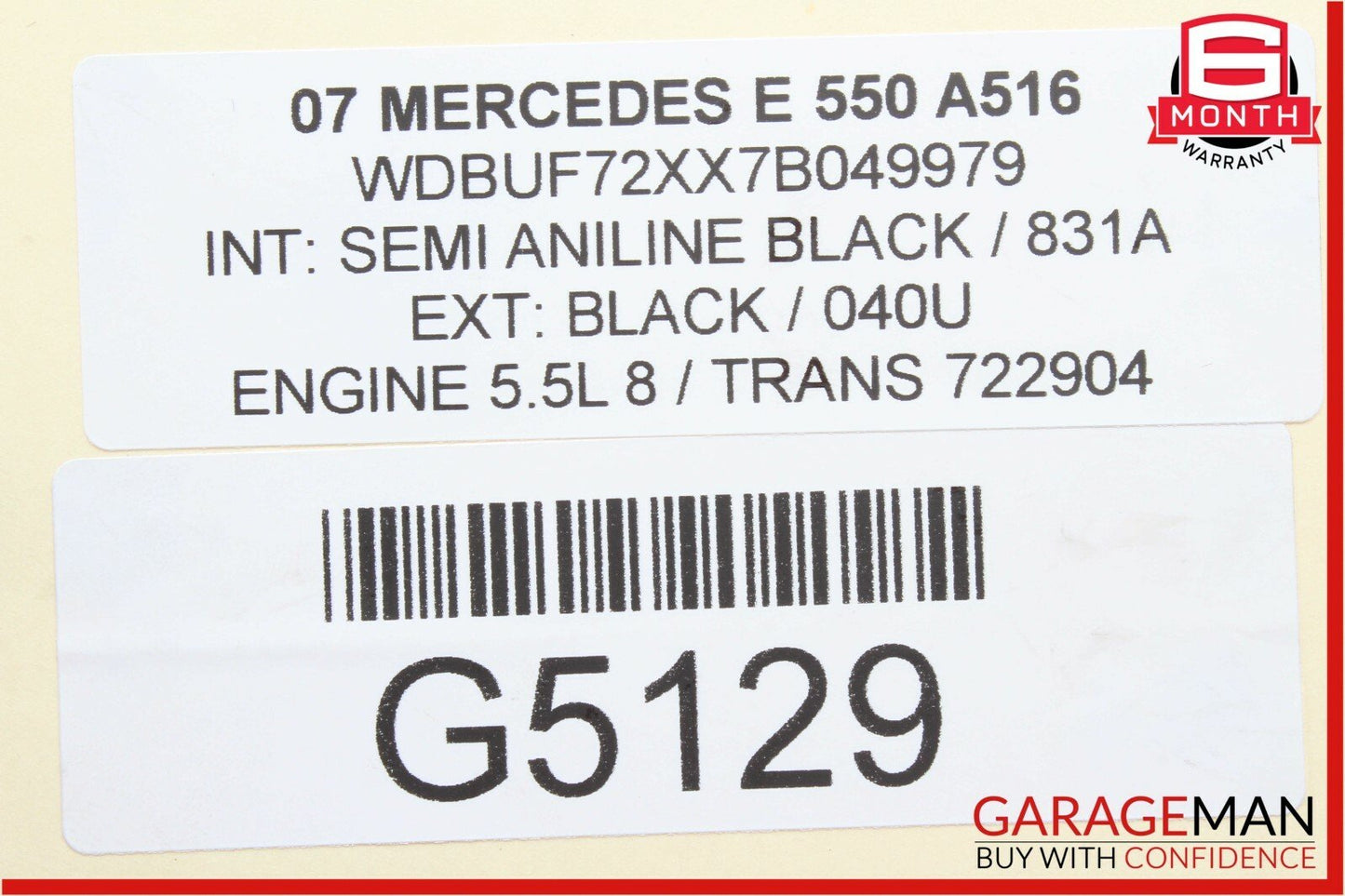 07-11 Mercedes W211 E350 E550 E63 AMG CLS550 Roof Shark Fin GPS Antenna Black