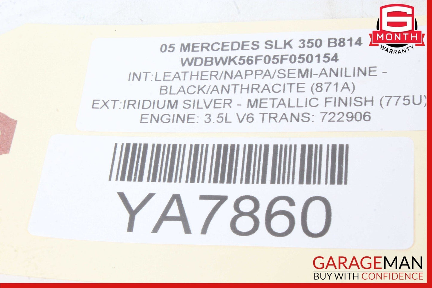 05-11 Mercedes R171 SLK350 SLK280 Door Lock Dash Hazard Light Control Panel OEM