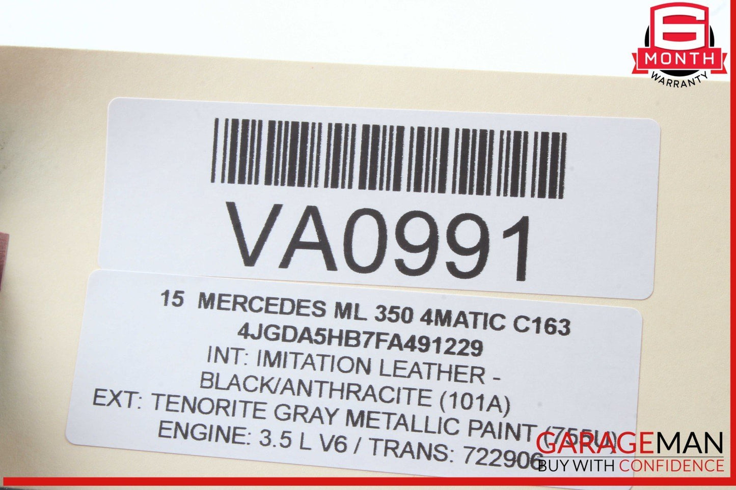 12-16 Mercedes W166 ML350 4MATIC GLK350 ECU Engine Control Module Unit OEM