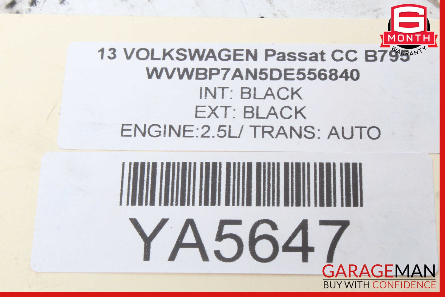 09-17 Volkswagen VW CC Front Right Lower Control Arm OEM