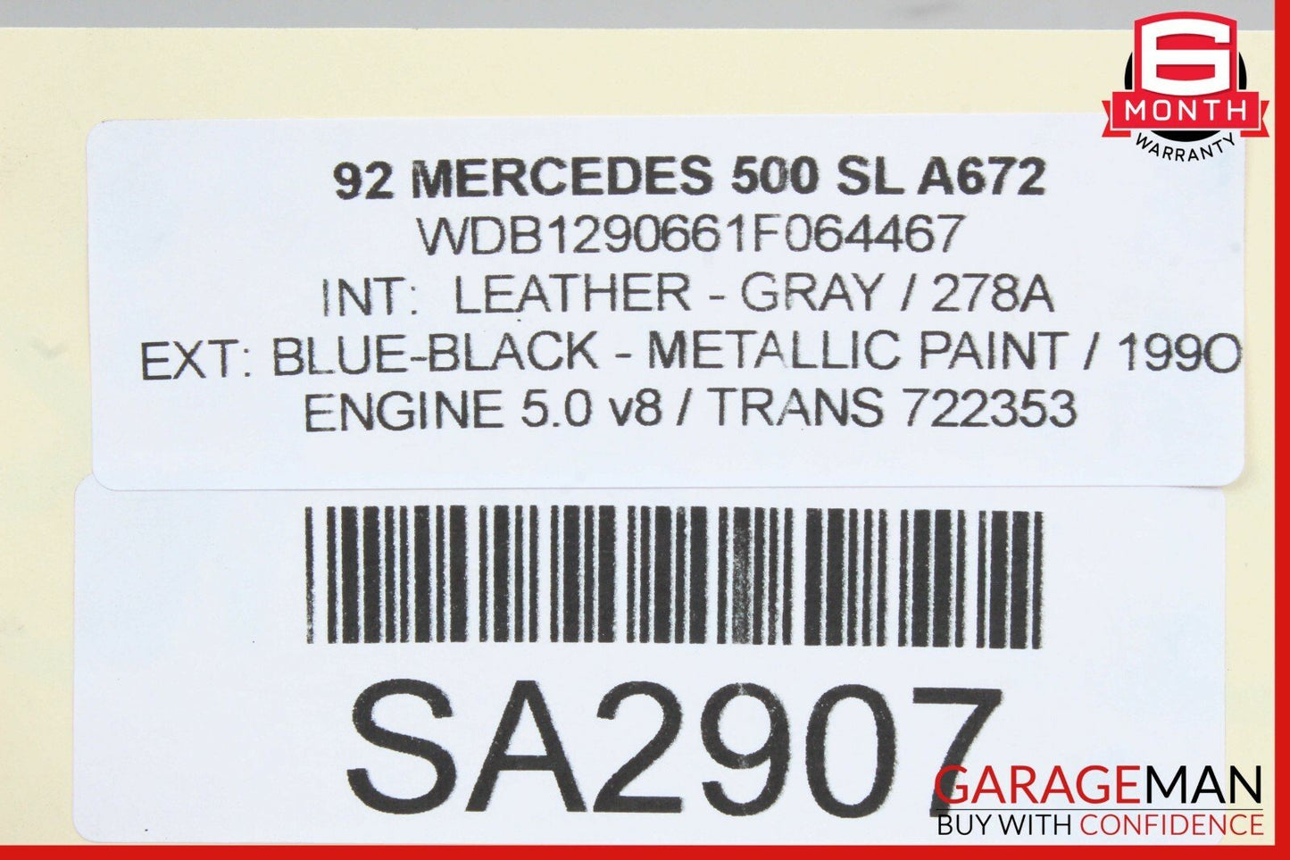 90-96 Mercedes R129 SL600 SL500 300SL A/C Receiver Drier Container 0048200710