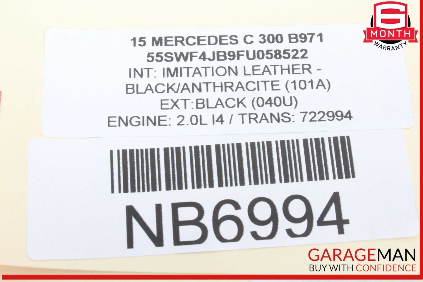 15-20 Mercedes W205 C300 C400 Rear Right or Left Lower Rearward Control Arm OEM