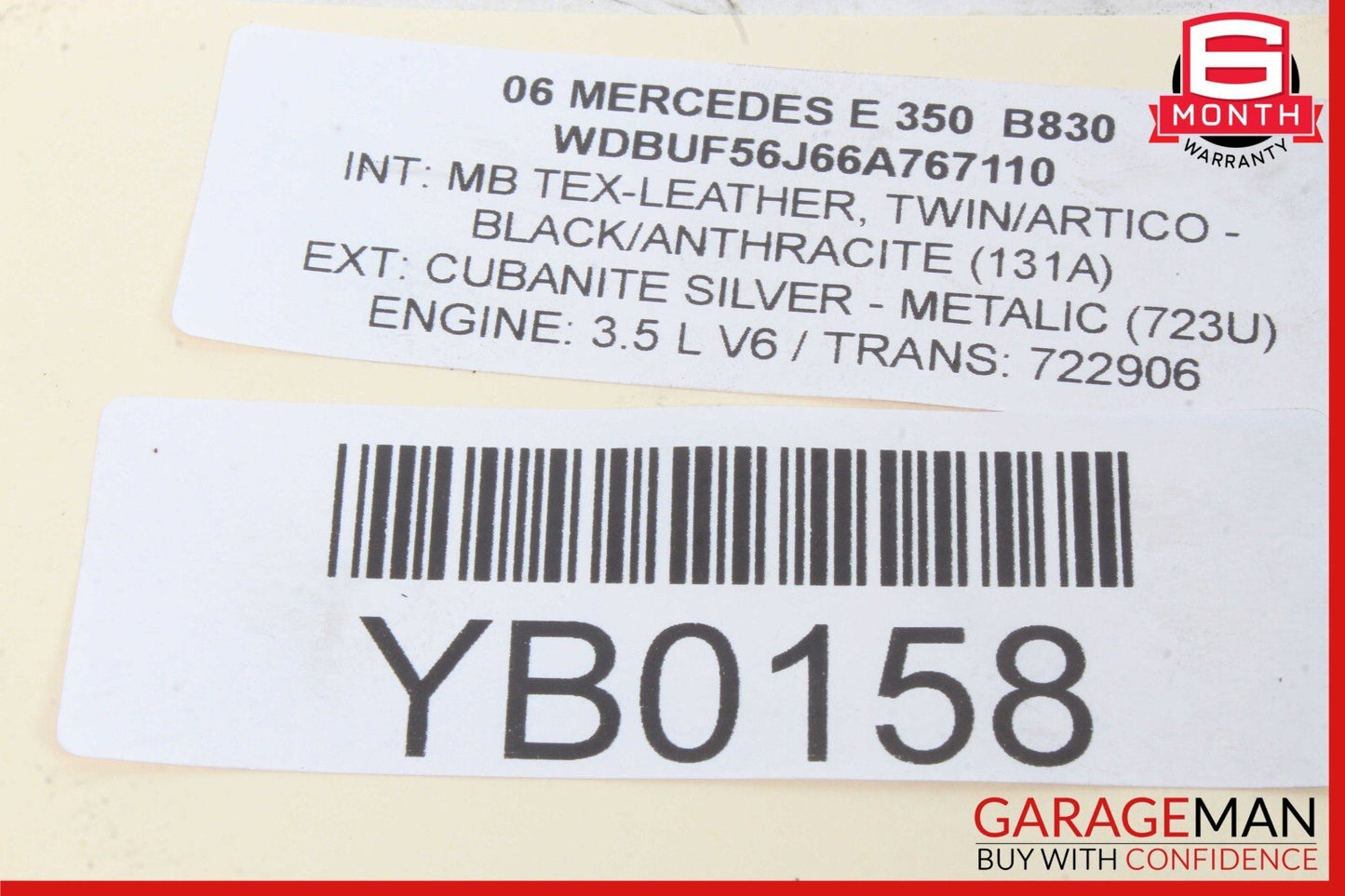 06-13 Mercedes W211 E350 CLK350 SLK350 Left Side Cylinder Head Valve Cover OEM