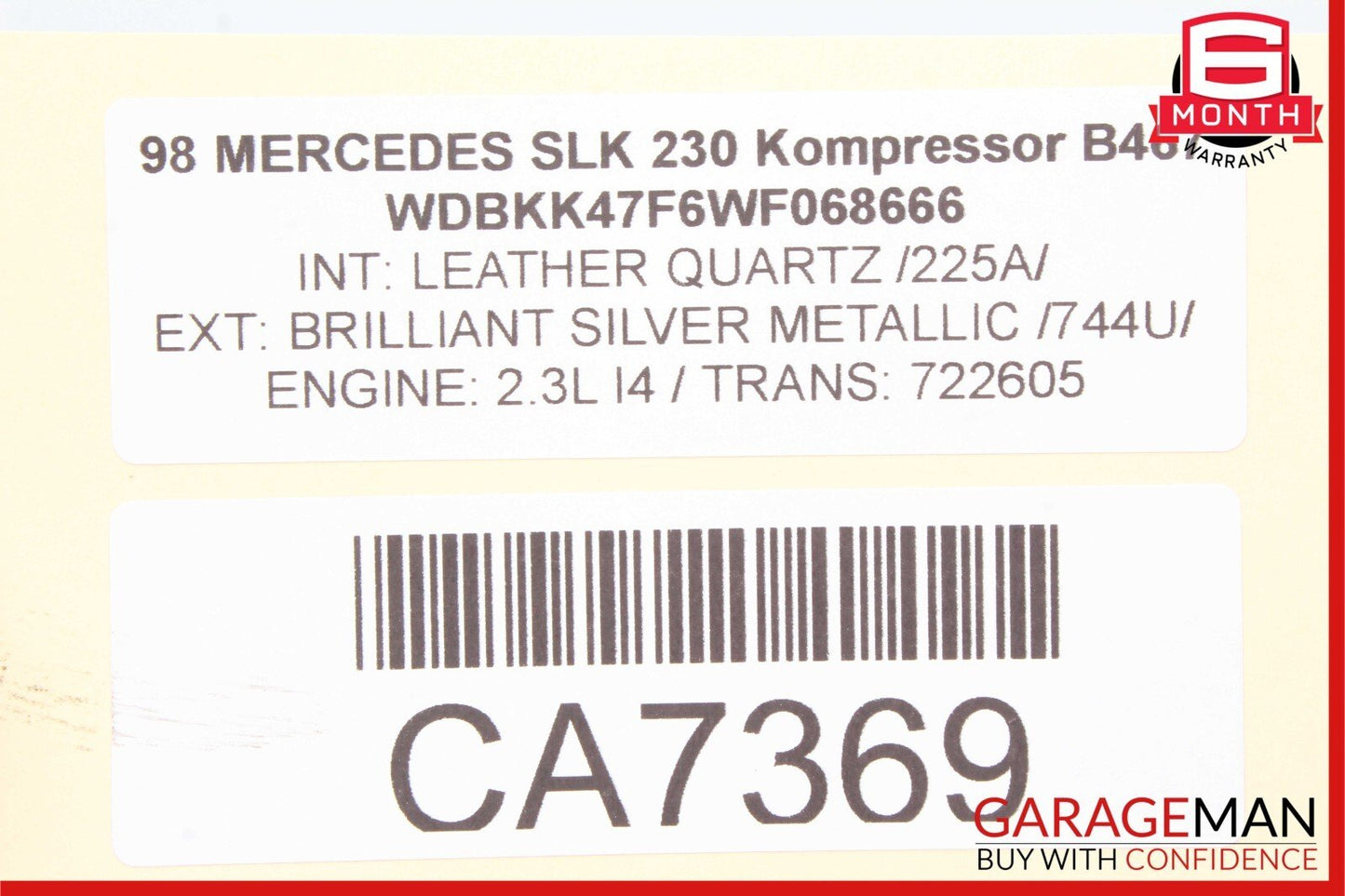 97-00 Mercedes R170 SLK230 Power Steering Pump Reservoir Assembly OEM