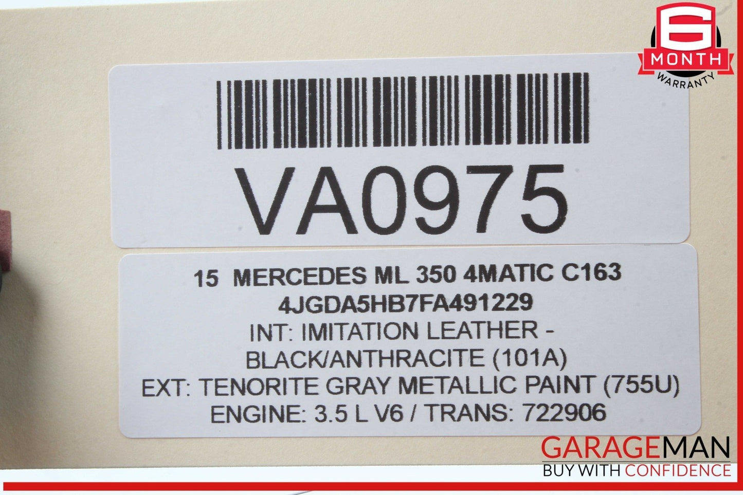 06-19 Mercedes W166 ML350 4MATIC Rear Center Console Socket Sockets Outlet OEM