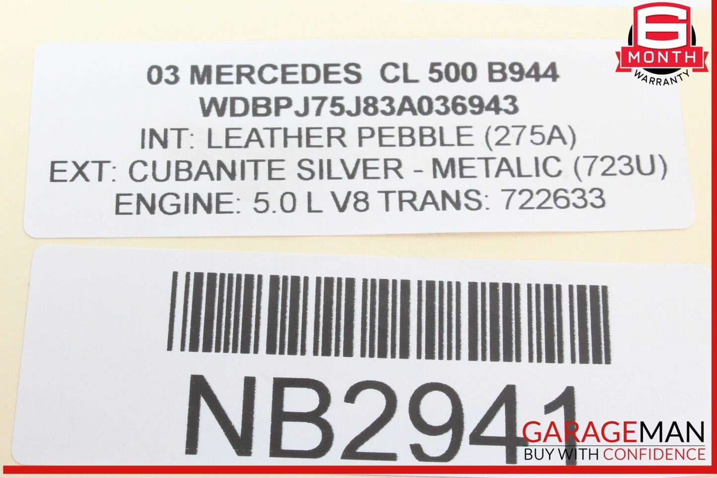 00-06 Mercedes W215 CL500 CL55 Door & Tweeter Speaker Left Driver Side OEM