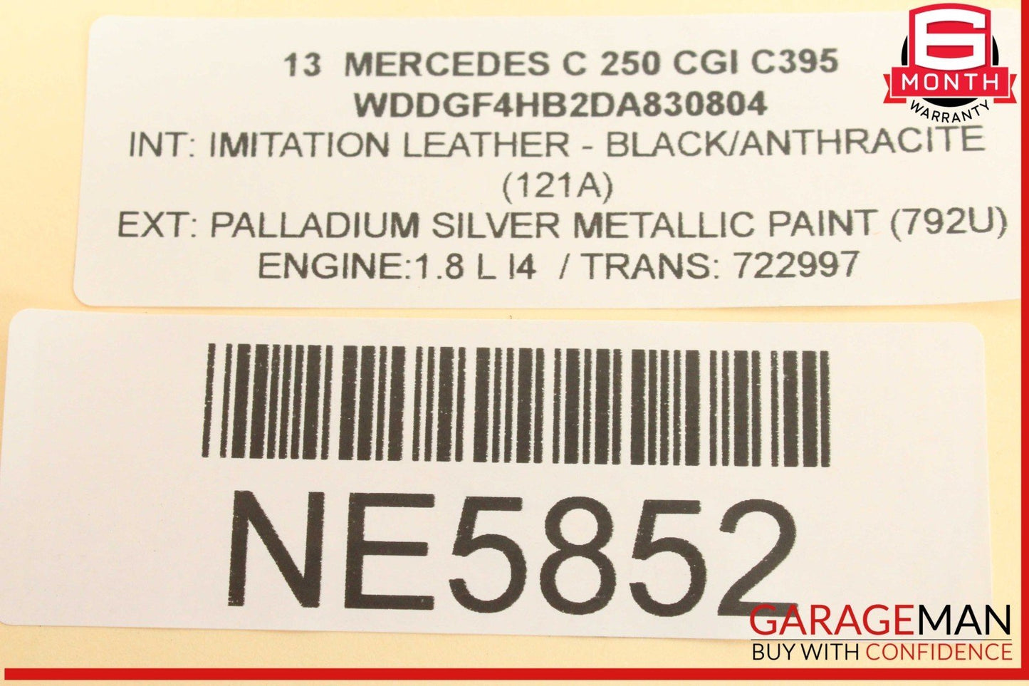 08-15 Mercedes W204 C250 CGI Rear Trunk Rear Back Up View Camera 2048206097 OEM