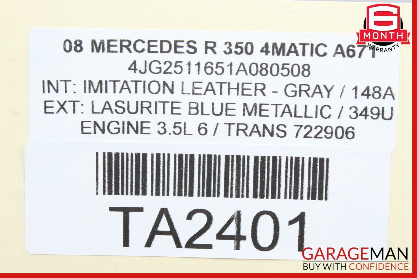 06-10 Mercedes W251 R350 R550 Rear Left Drive Axle CV Half Shaft Driveshaft