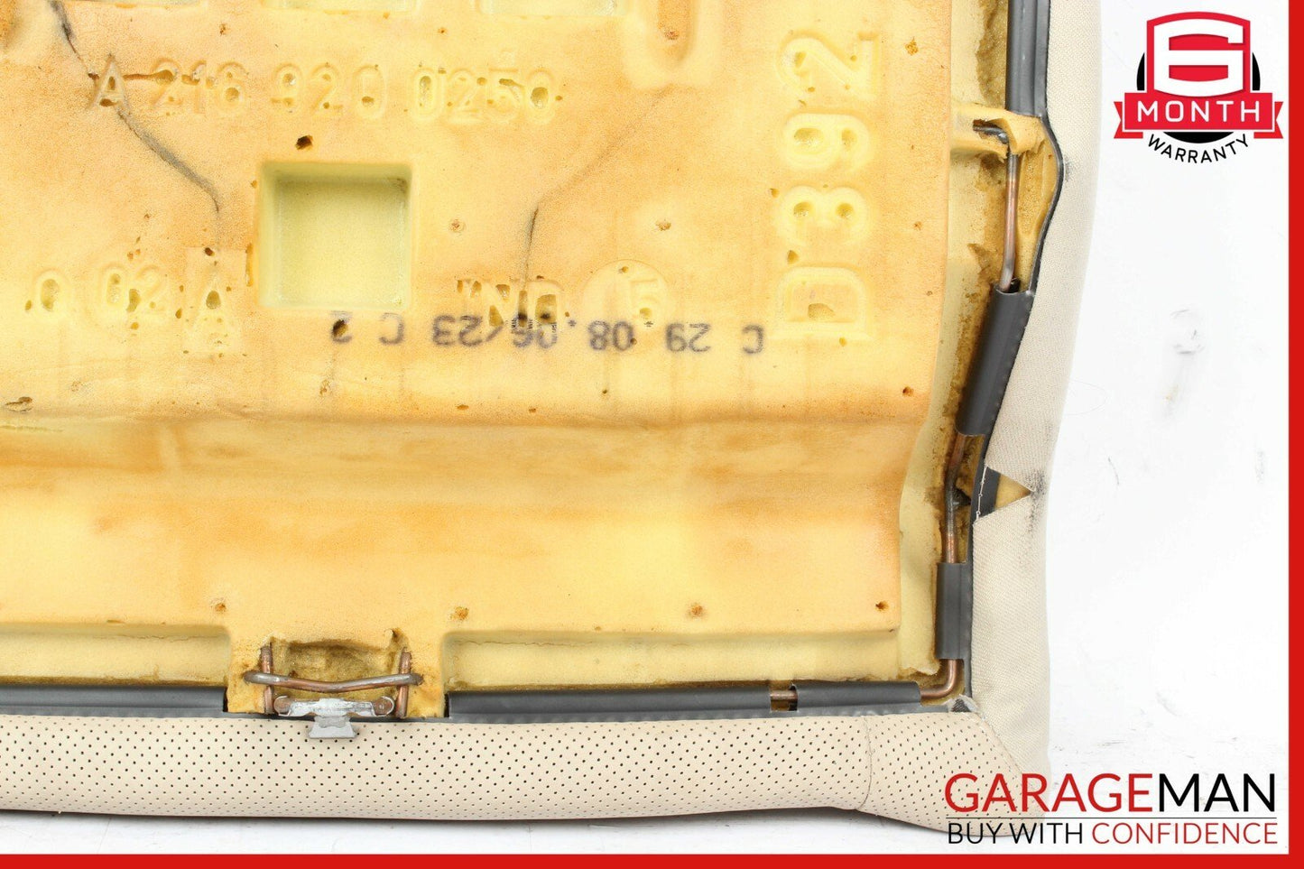 07-14 Mercedes W216 CL550 Rear Right Bottom Lower Seat Cushion Beige