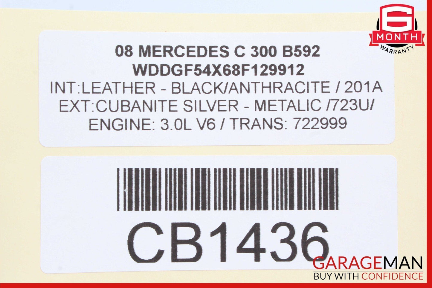 08-14 Mercedes W204 C300 C250 Front Left Side Sun Visor Sunvisor Shade Cover OEM