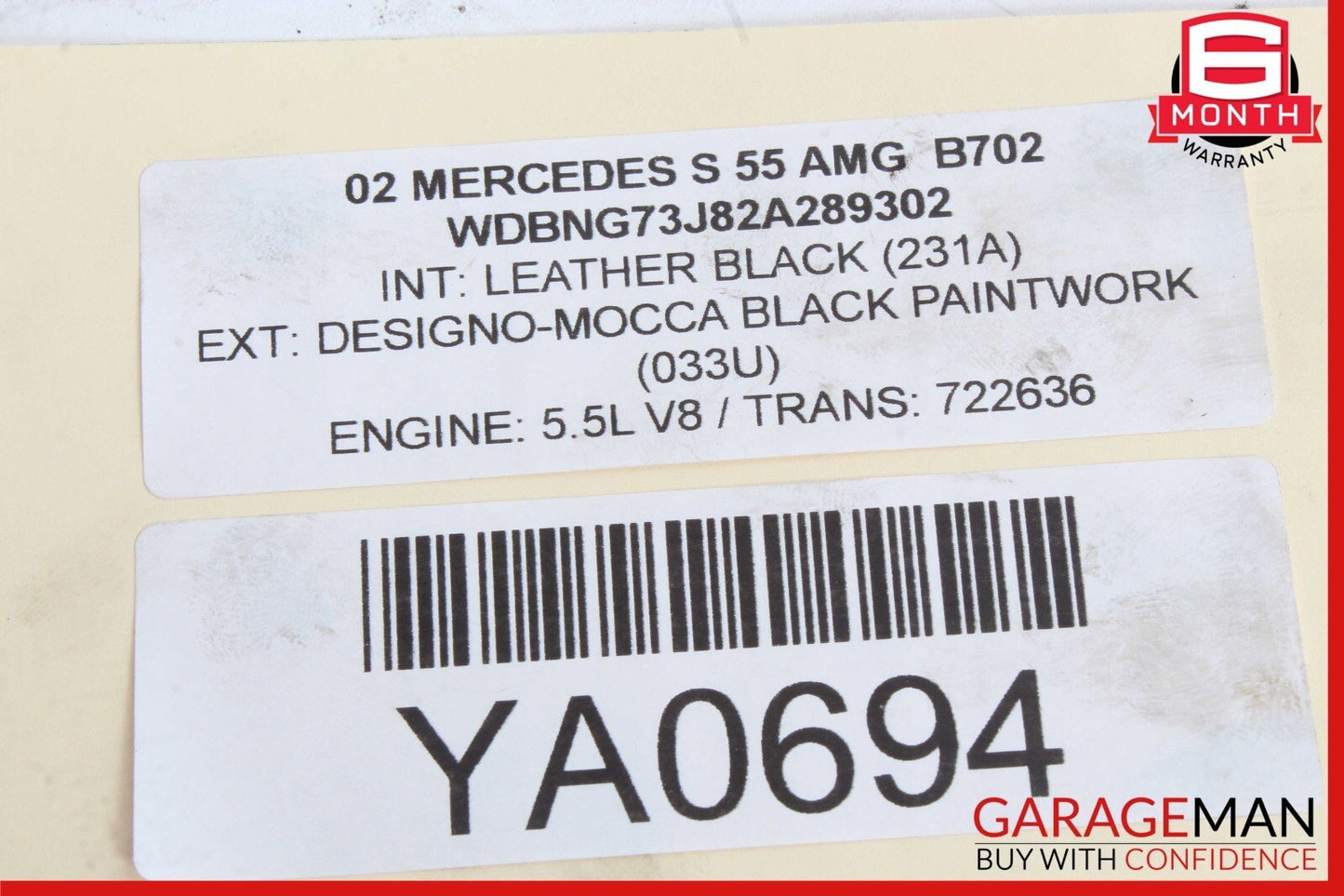00-06 Mercedes W220 S55 AMG CL500 Rear Left / Right Suspension Upper Control Arm