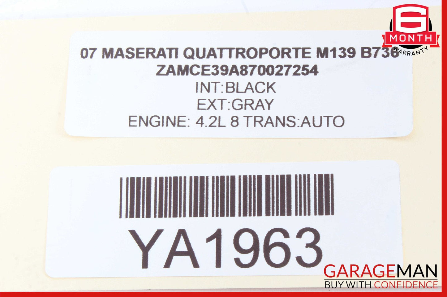 05-08 Maserati Quattroporte M139 Front Left Side Mirror Door Rear View OEM