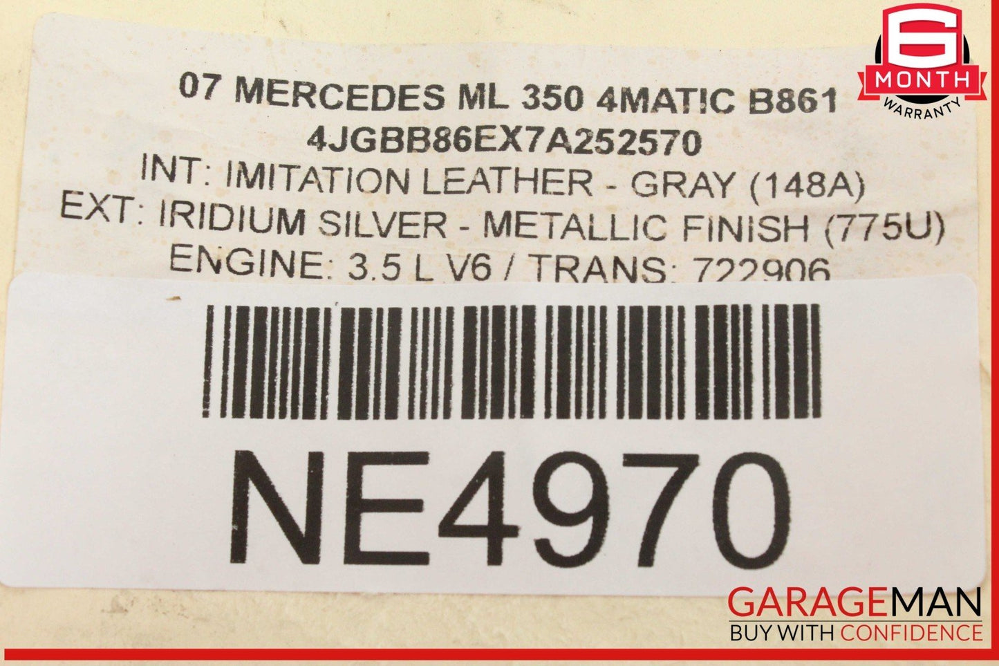 06-15 Mercedes W164 ML350 4MATIC E350 G550 Mass Air Flow Sensor 2730940948 OEM