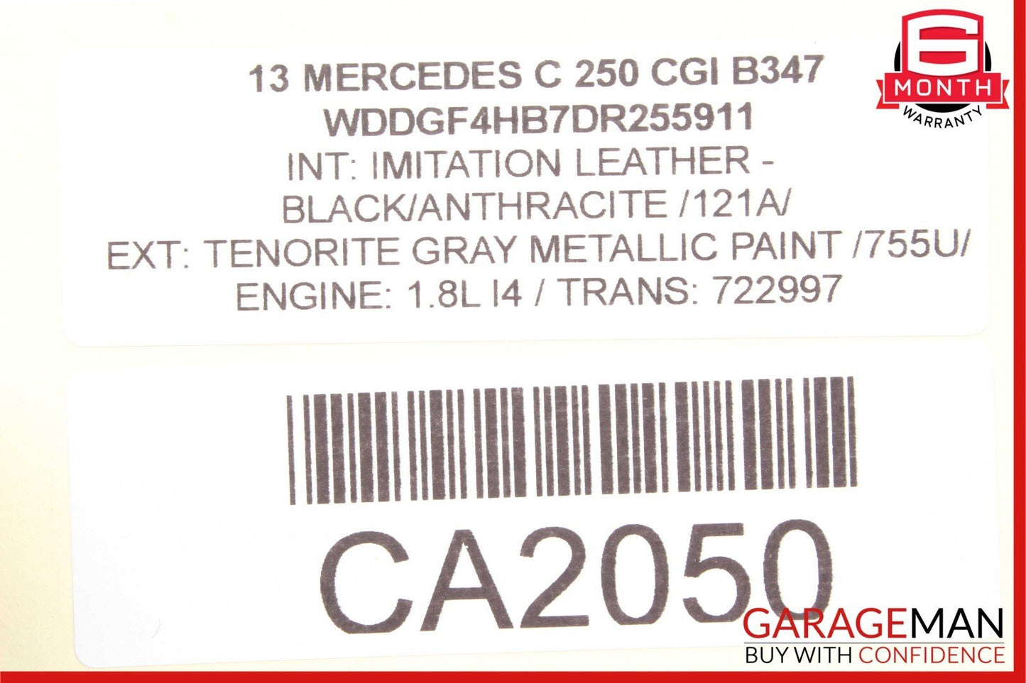 08-16 Mercedes W204 C250 GLK350 Rear Right Door Window Regulator Motor OEM