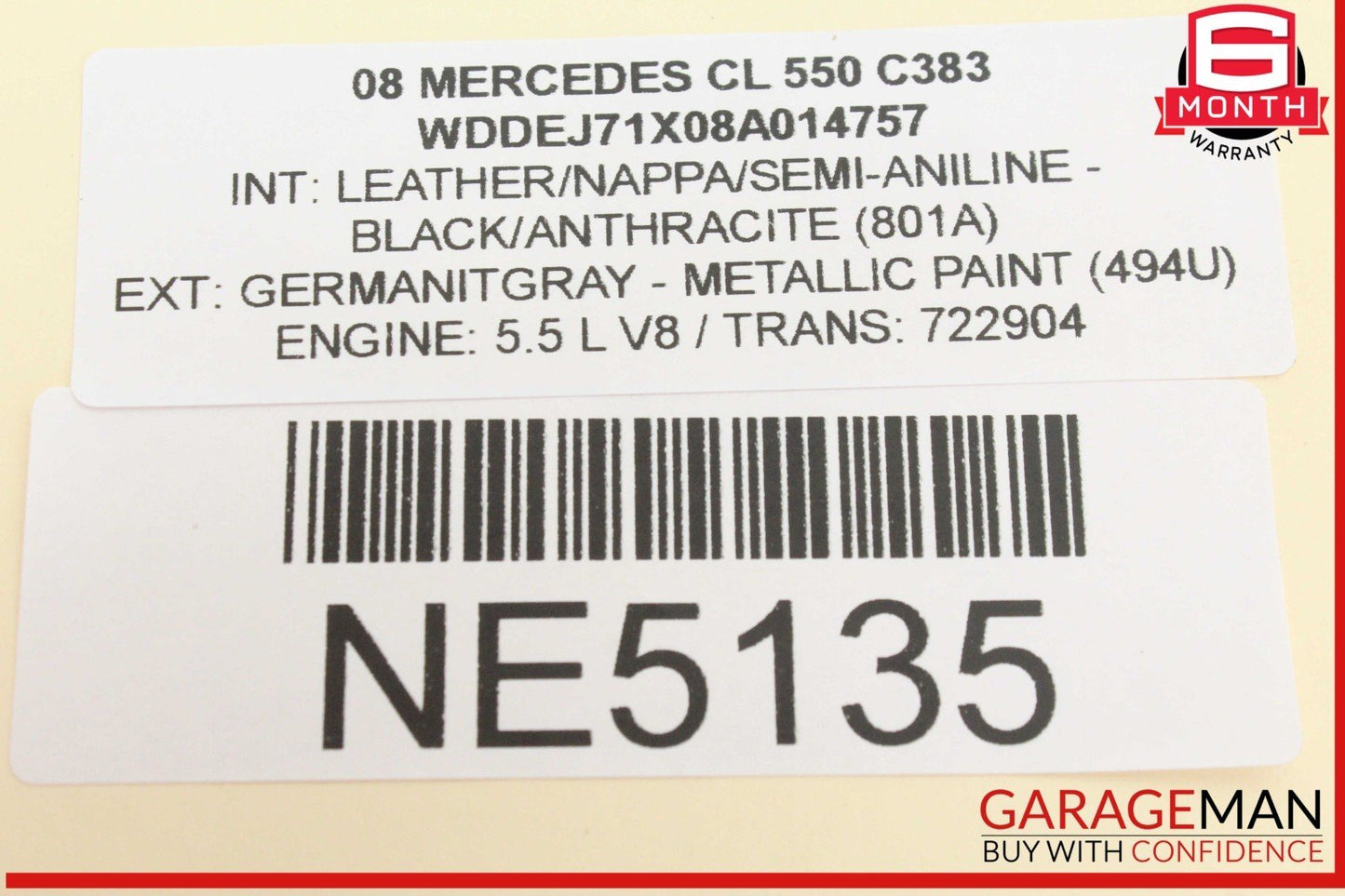 07-09 Mercedes W216 CL550 Night Vision Camera Control Module Unit 2218705885 OEM