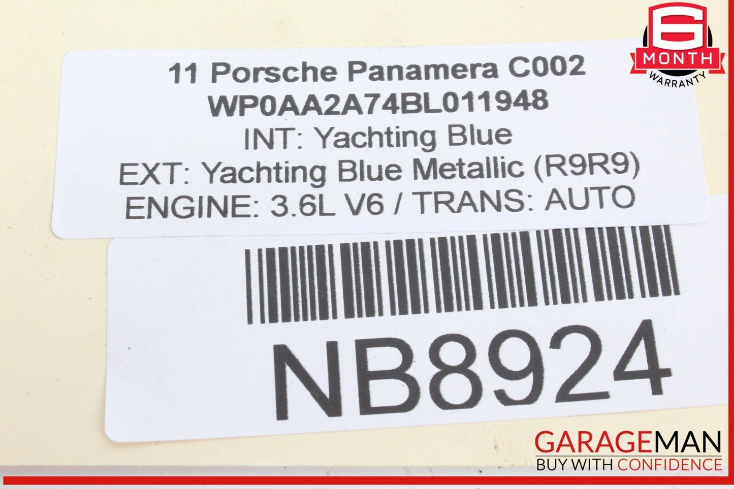10-16 Porsche Panamera 970 Front Left Driver Side Exterior Door Handle OEM