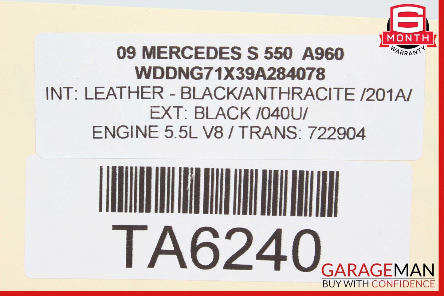 06-12 Mercedes W221 S550 Front Right Passenger Side Bumper Fog Light Lamp OEM