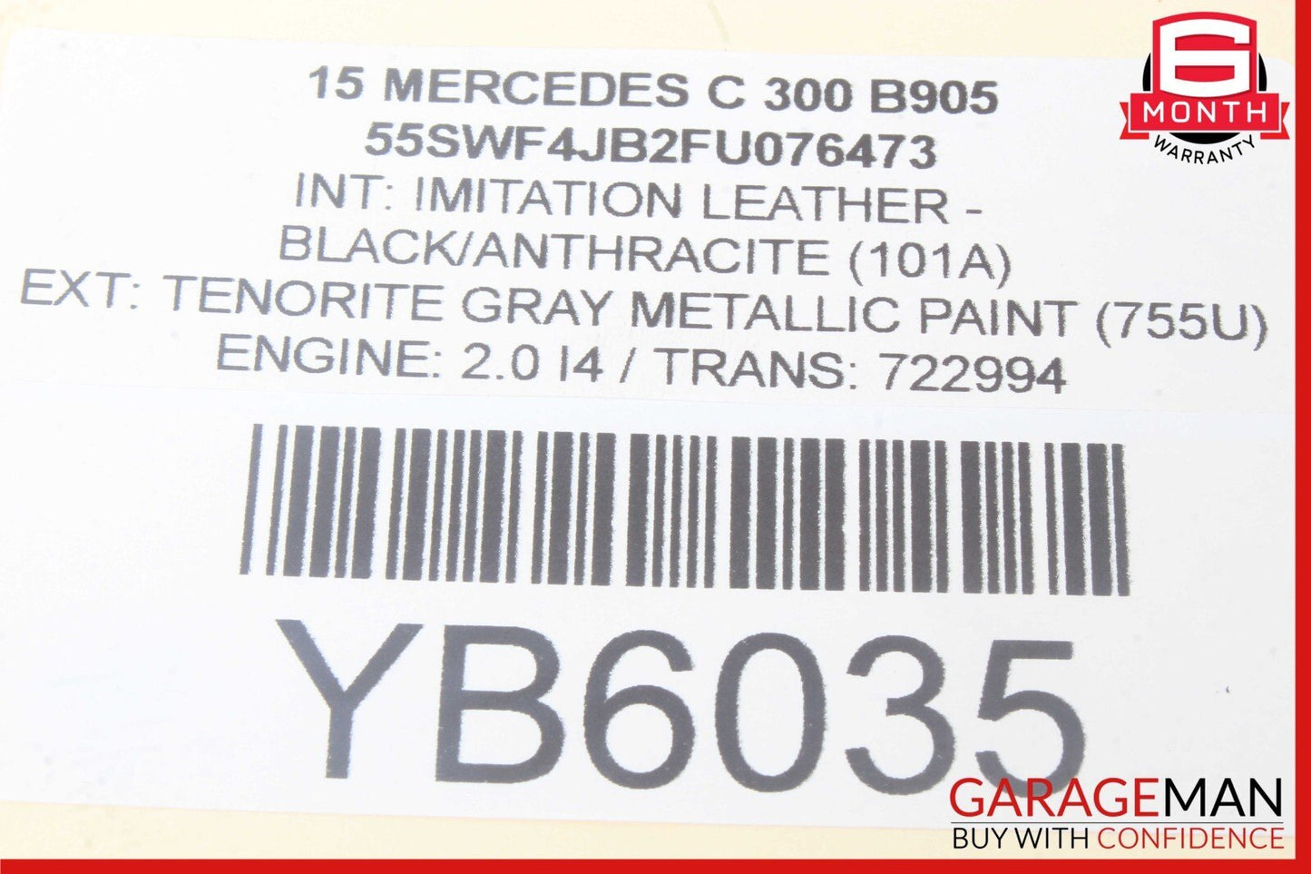 15-18 Mercedes W205 C300 Center Dashboard Hazard Control Switch w/ Clock Assy