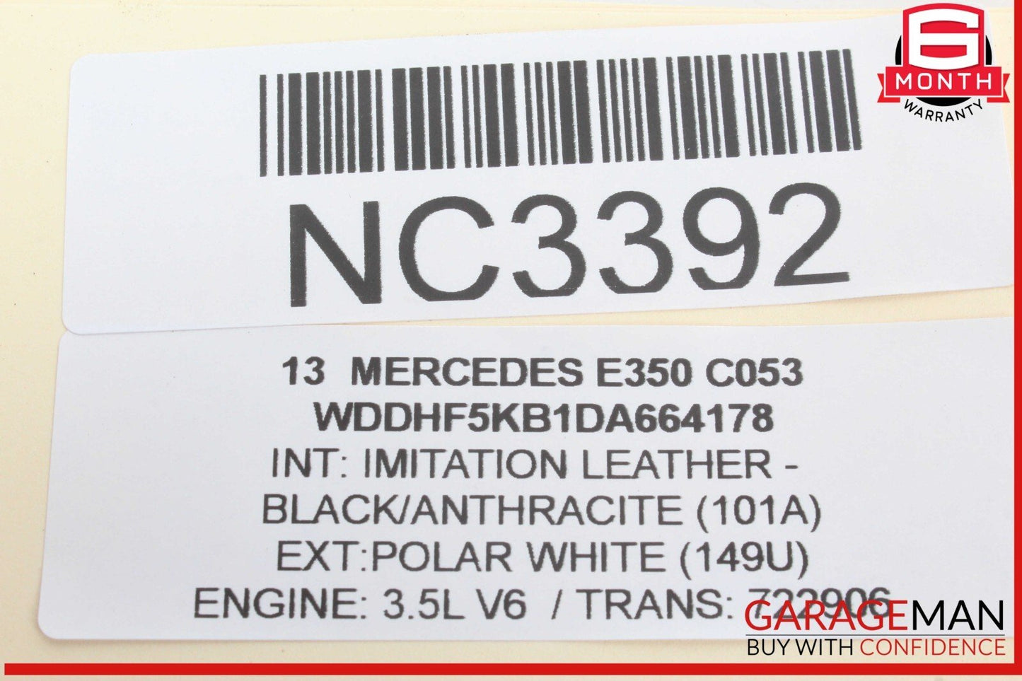 12-18 Mercedes W212 E350 E400 CLS400 CLS500 Overhead Dome Light Lamp Black OEM