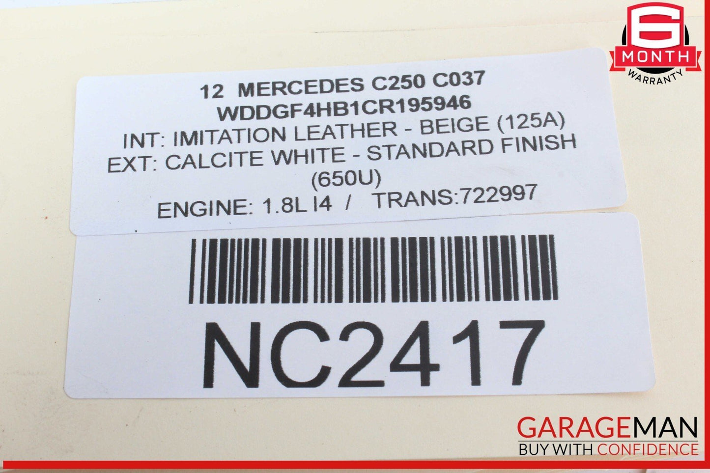 08-17 Mercedes W204 C250 E350 Front Right / Left Shock Spring Absorber Strut