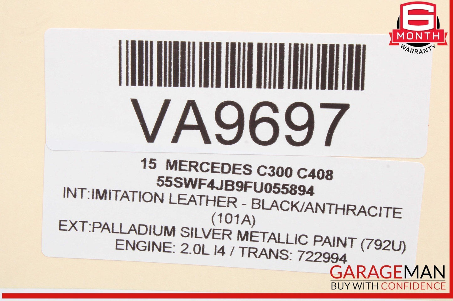 15-21 Mercedes W205 C300 C43 AMG Front Left Upper Radiator Mount Bracket OEM