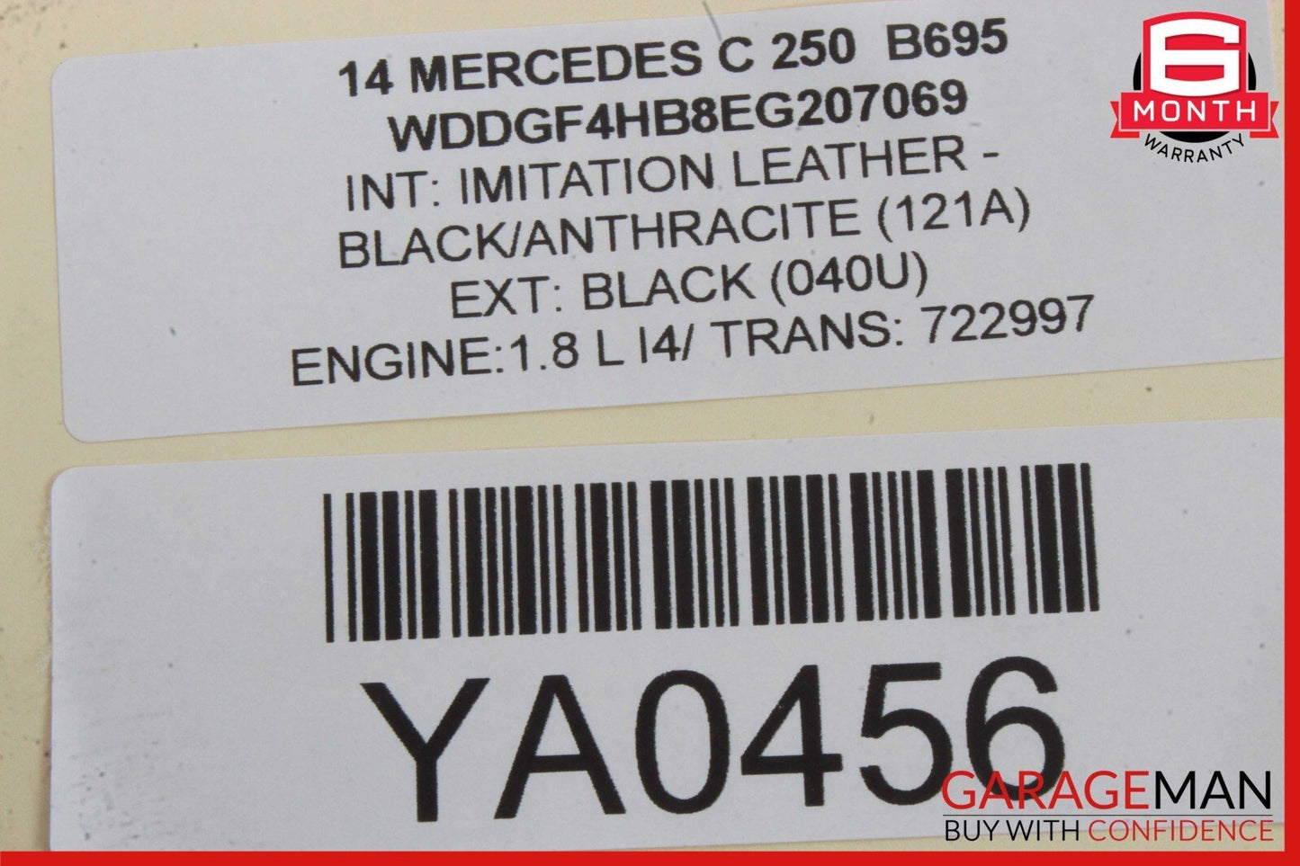 08-14 Mercedes W204 C250 C350 C63 AMG Rear Right Door Window Regulator Motor