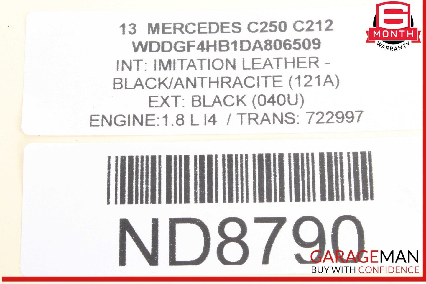 08-17 Mercedes W204 C250 C350 C300 Rear Left / Right Axle CV Half Shaft OEM