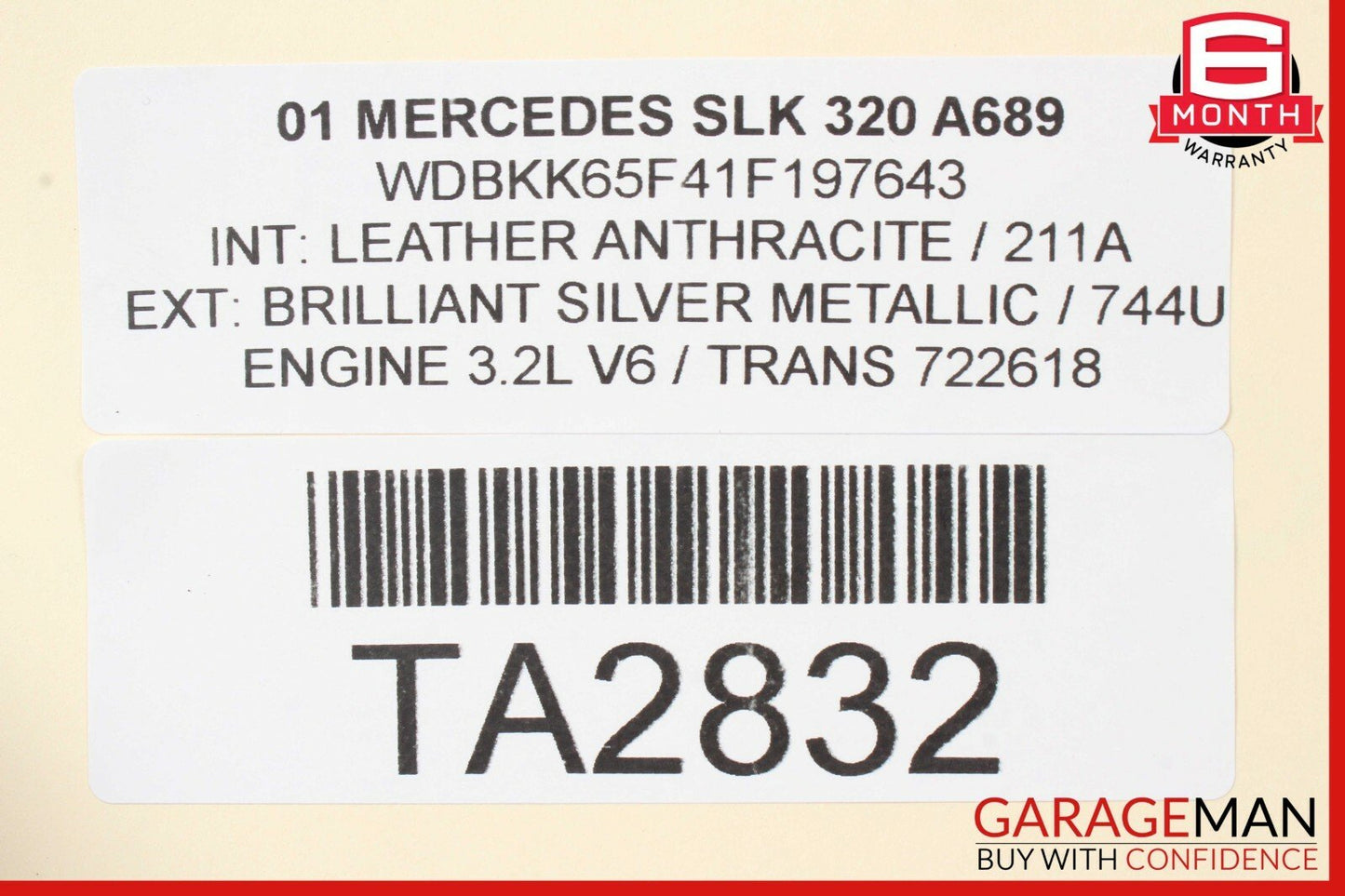 01-04 Mercedes R170 SLK230 SLK320 Power Steering Gear Box Gearbox Assembly OEM