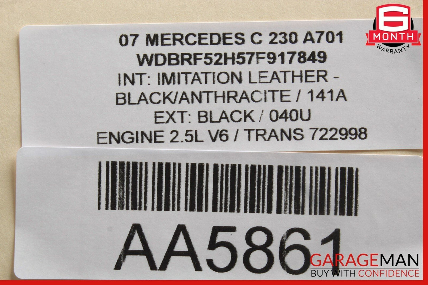 01-07 Mercedes W203 C230 C32 AMG Front Left Side RWD Lower Control Arm OEM