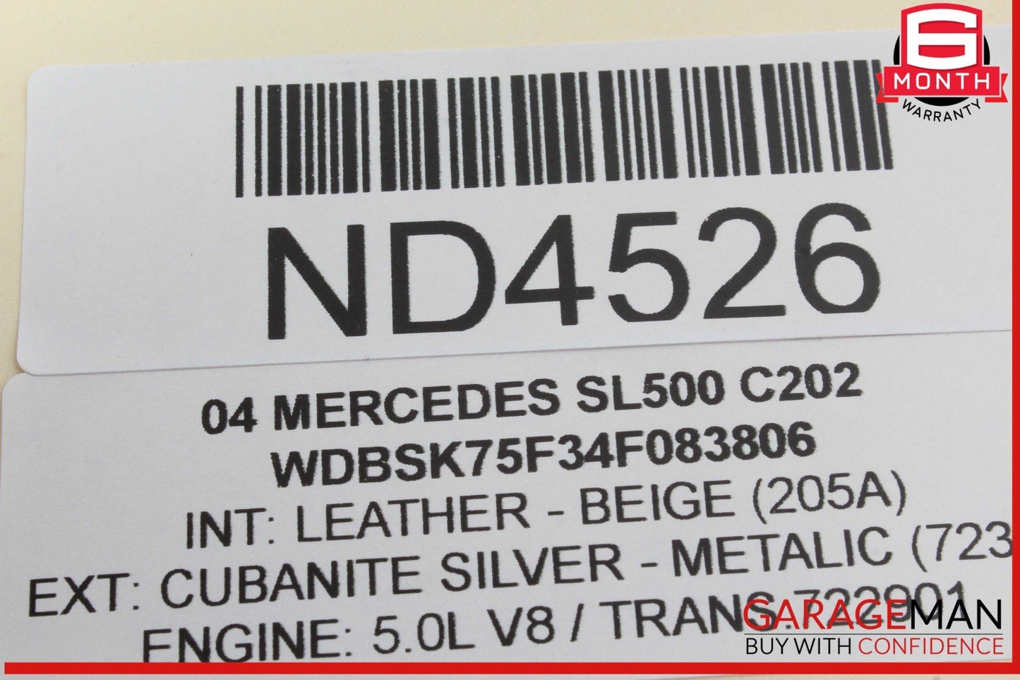 03-12 Mercedes R230 SL500 SL600 Right Passenger Side Door Control Module OEM