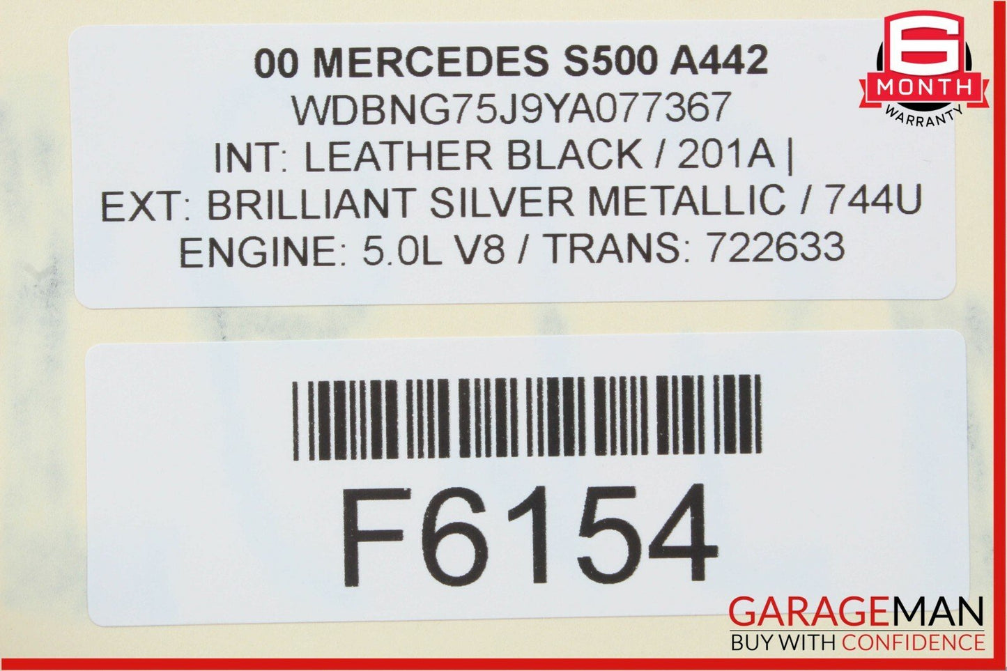 00-06 Mercedes W220 S500 Right Passenger Side Skirt Rocker Molding Panel Silver