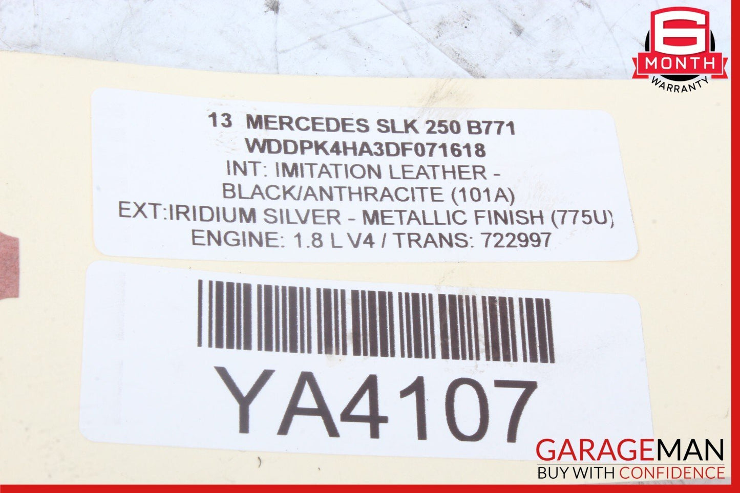 12-16 Mercedes R172 SLK250 Rear Right or Left RWD Driveshaft Drive Axle CV Shaft