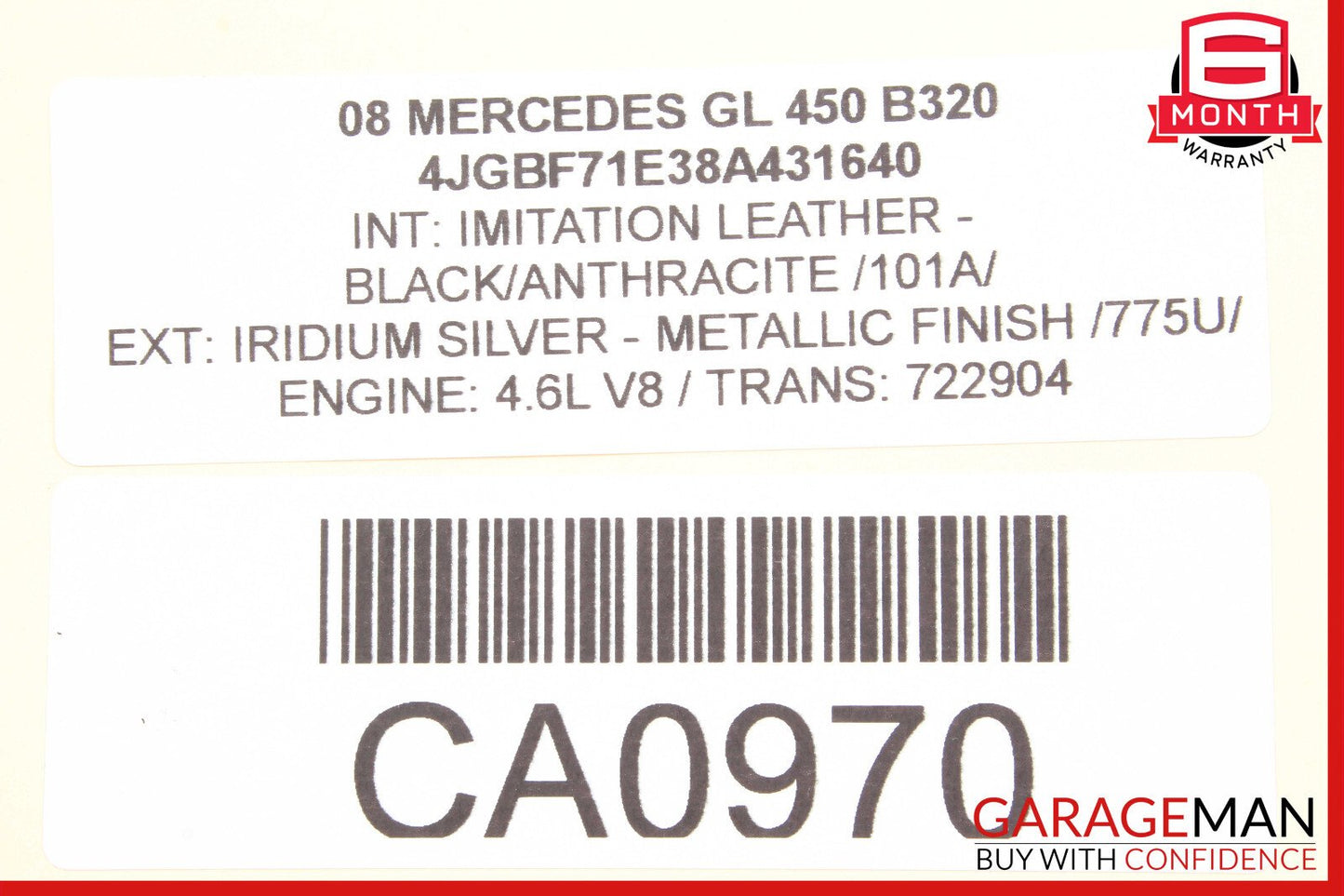 06-13 Mercedes X164 GL450 R350 Window Regulator Motor Front Right Side OEM