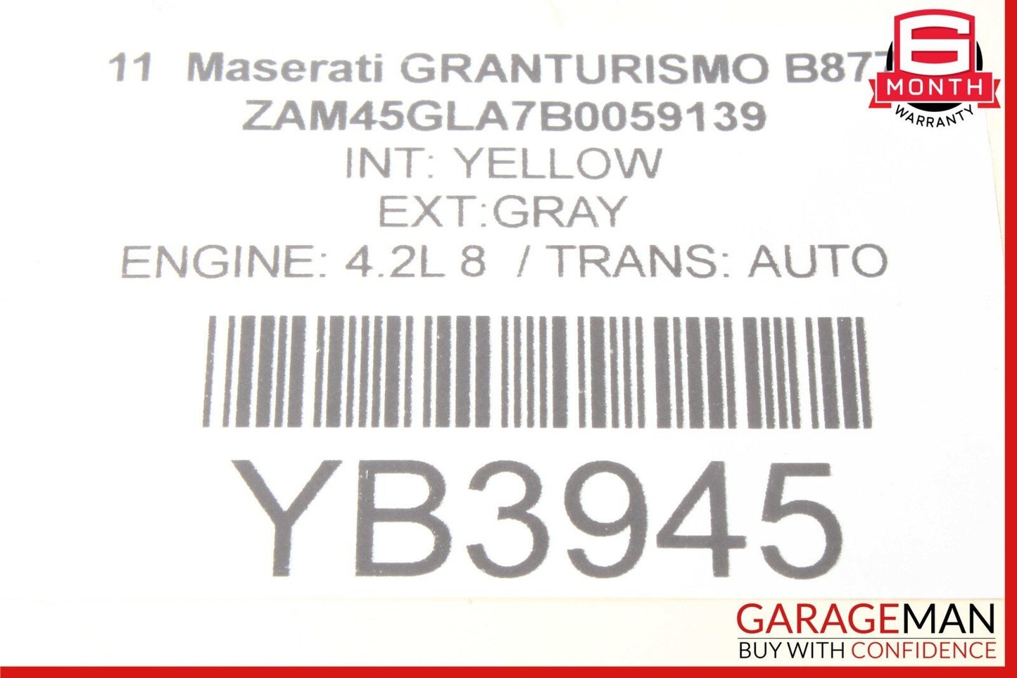 08-12 Maserati Granturismo S Reinforcement Support Brace Bar Bracket Mount