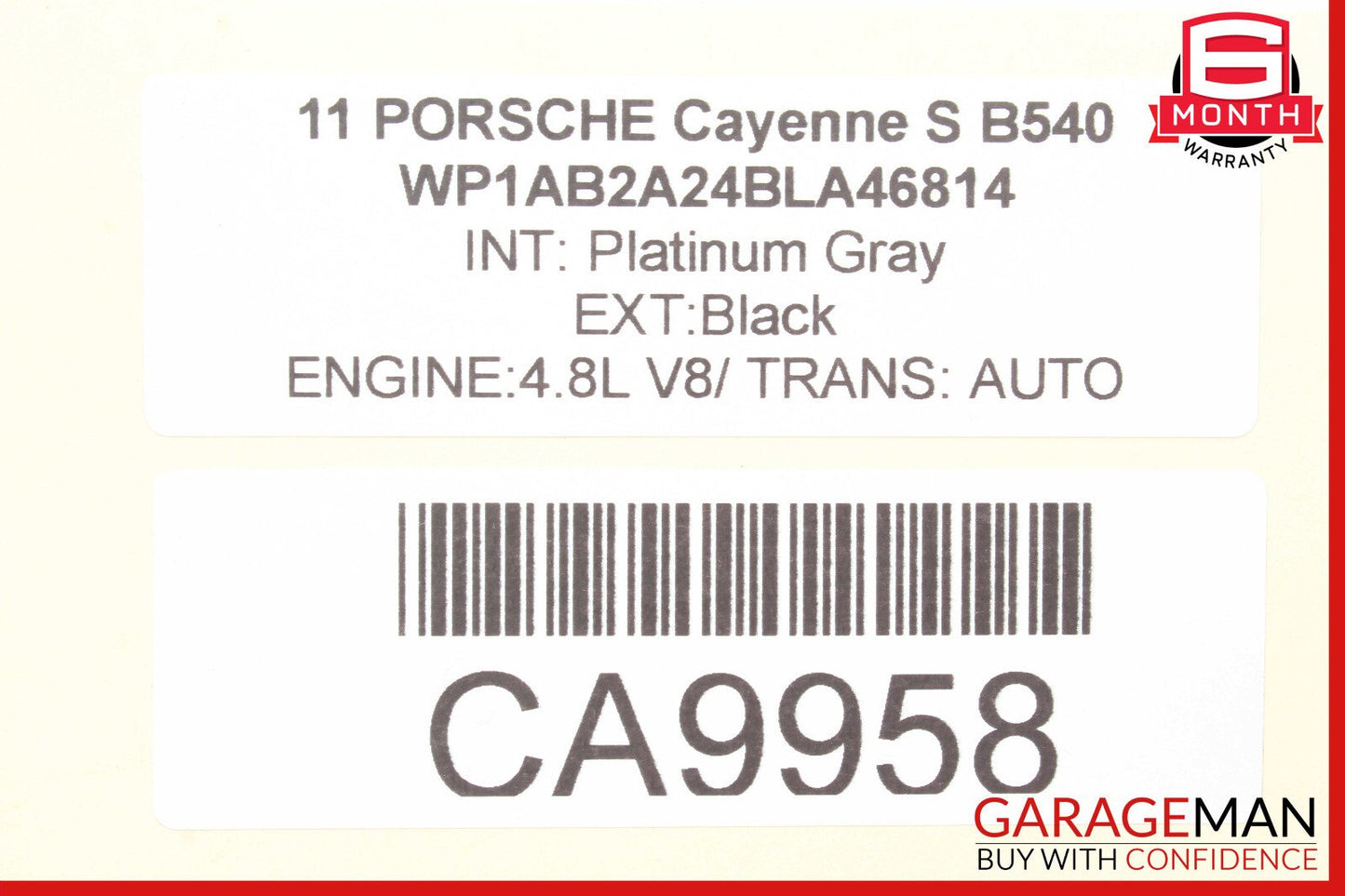 11-17 Porsche Cayenne 958 Rear Right Passenger Side Suspension Upper Control Arm
