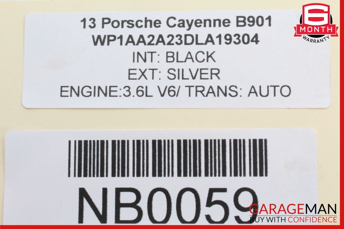 11-18 Porsche Cayenne 3.6L - Starter / Alternator Wiring Harness / Battery Cable