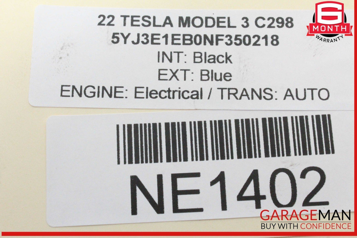 17-23 Tesla Model 3 Right Passenger Side Hood Bonnet Lift Support Strut OEM