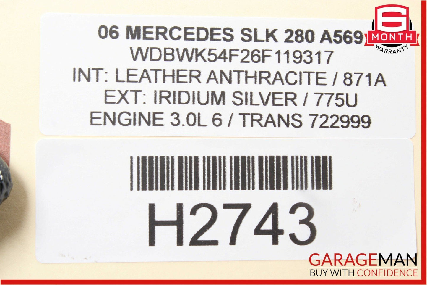 05-11 Mercedes R171 SLK280 Front Right & Left Side Brake Caliper Calipers Set
