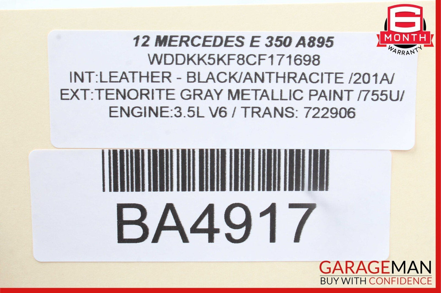10-13 Mercedes W207 E350 E550 Coupe Front Right Passenger Side Seat Belt Black