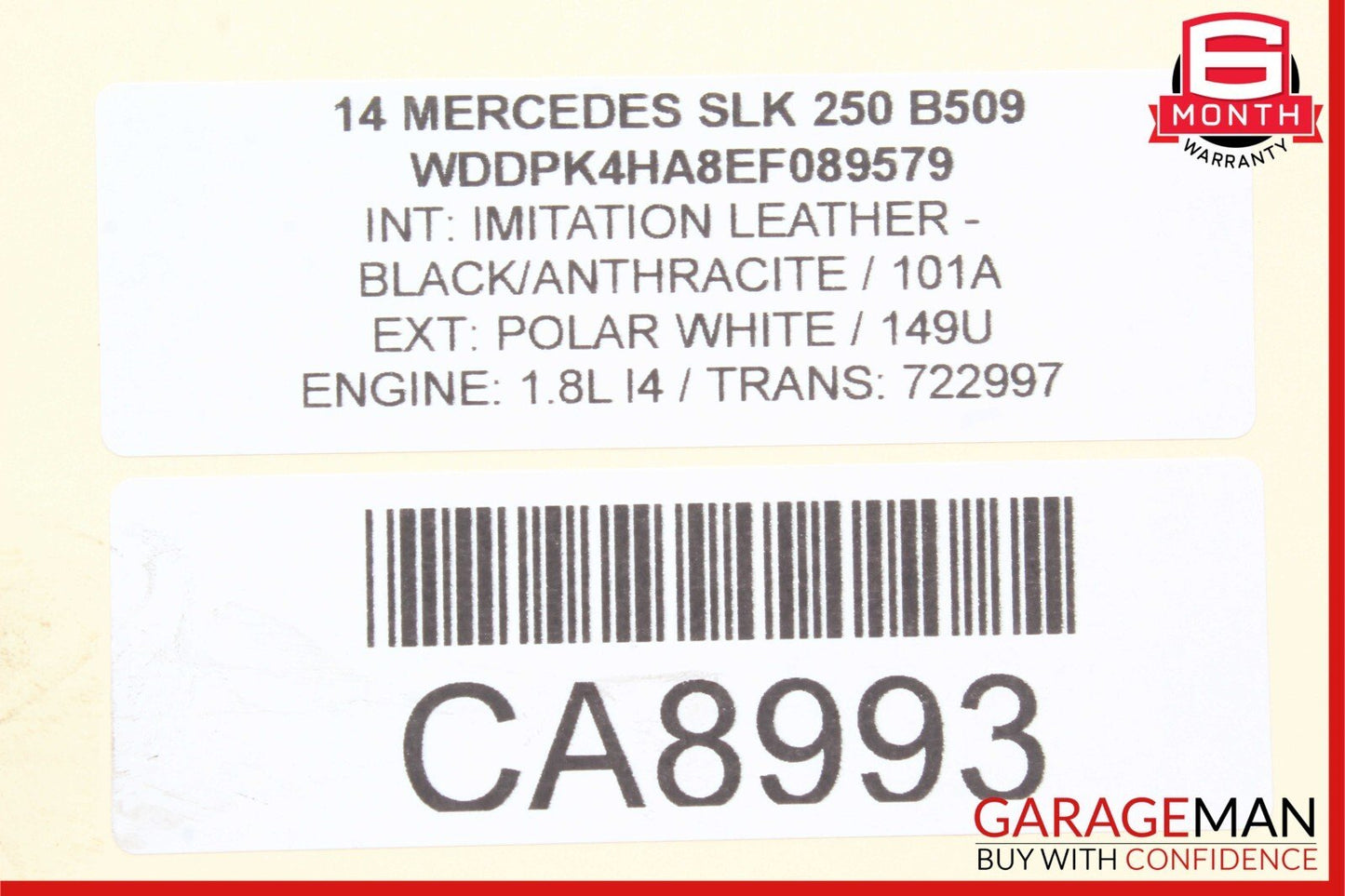 08-17 Mercedes SLK250 C250 C300 E400 Front Left Driver Side Lower Control Arm