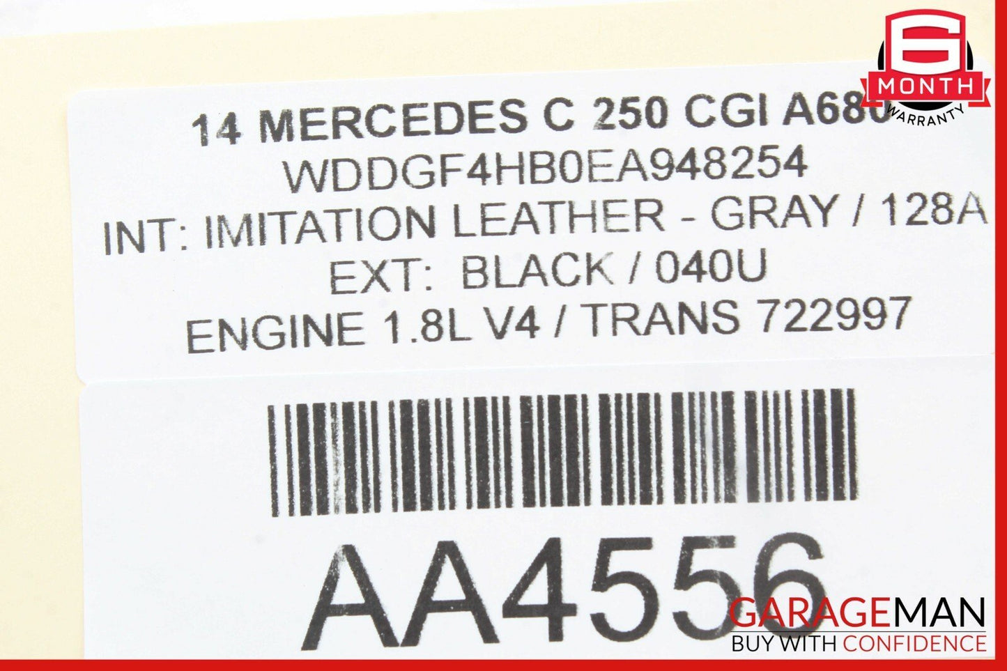 08-14 Mercedes W204 C300 C63 AMG Rear Overhead Dome Light Lamp Reading Map OEM