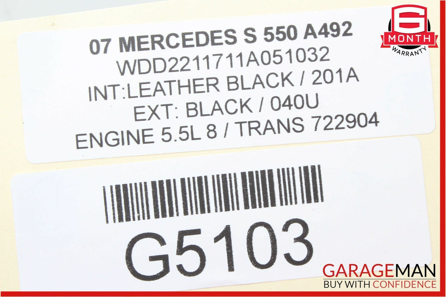 07-13 Mercedes CL550 S550 Rear Trunk Lid Lock Latch Actuator 2217500085 OEM