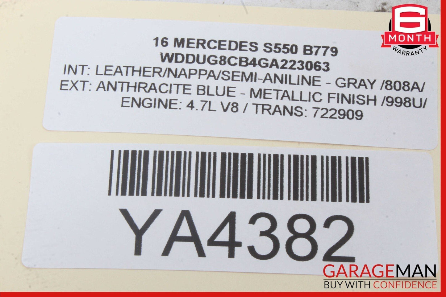 14-17 Mercedes W222 S550 S600 S63 AMG Rear Trunk Fuse Box Module 2229061201 OEM