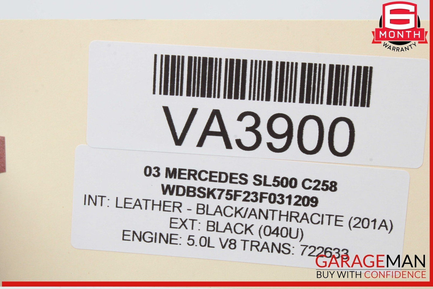 03-12 Mercedes R230 SL500 SL55 Ignition Switch Module 2305450508 OEM